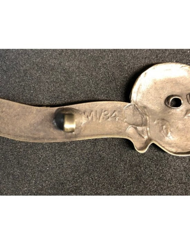 SS slogan badge bronze