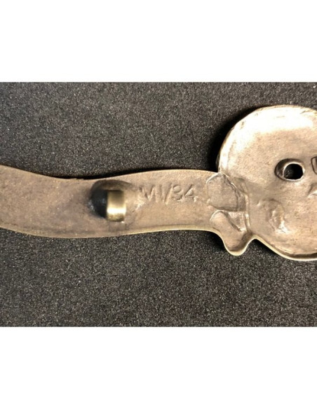 SS slogan badge bronze