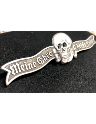 SS slogan argent badge