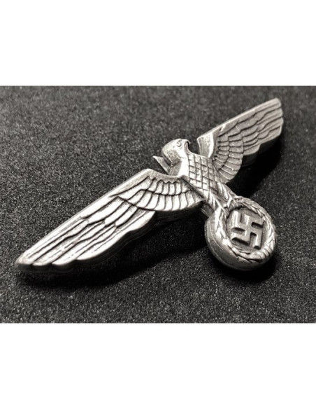 Wehrmacht eagle cap badge silver
