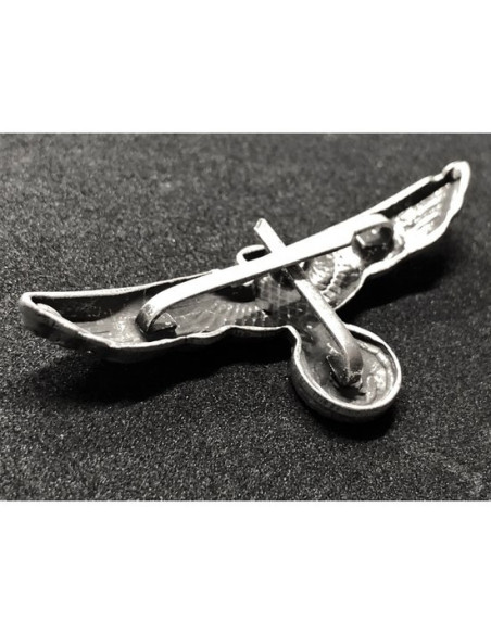 Wehrmacht eagle cap badge silver