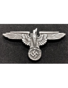 SS adelaar pet badge zilver