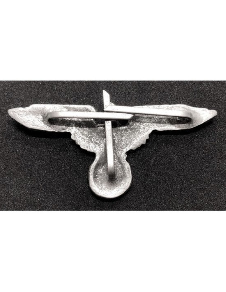 SS adelaar pet badge zilver