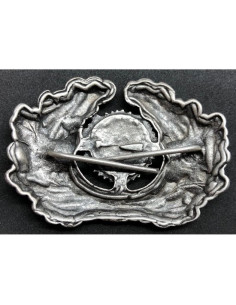  Eikenbladeren krans met kokarde pet badge zilver 2