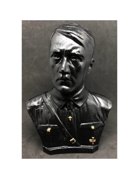 Adolf Hitler hoofd met borst buste zwart