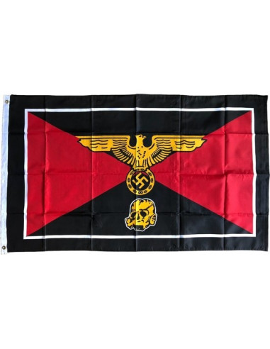 Waffen SS golden totenkopf flag polyester