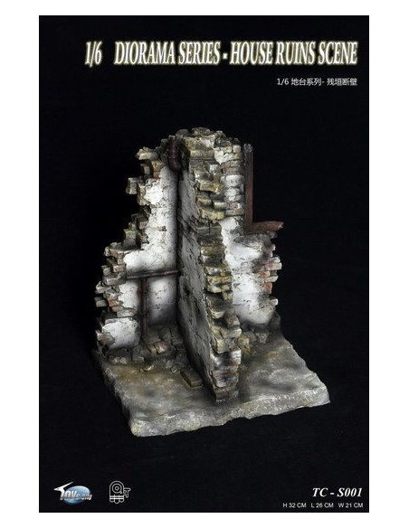 Huis ruïne 1:6 diorama accessoire