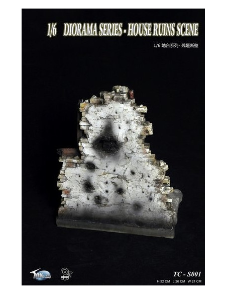 Huis ruïne 1:6 diorama accessoire