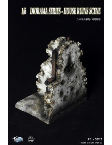Huis ruïne 1:6 diorama accessoire