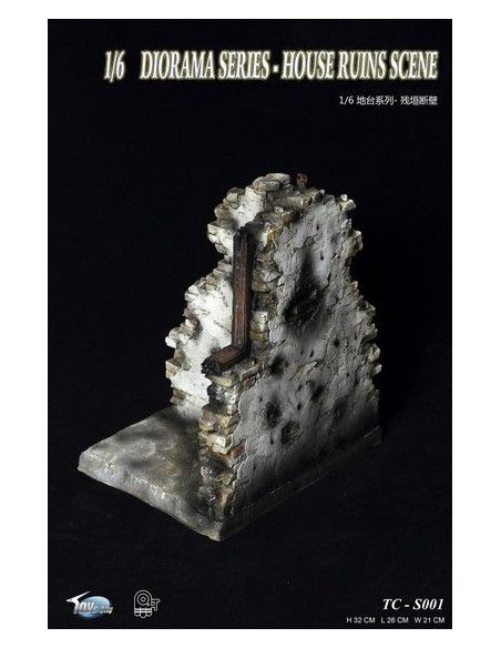 House ruin 1:6 diorama accessoire