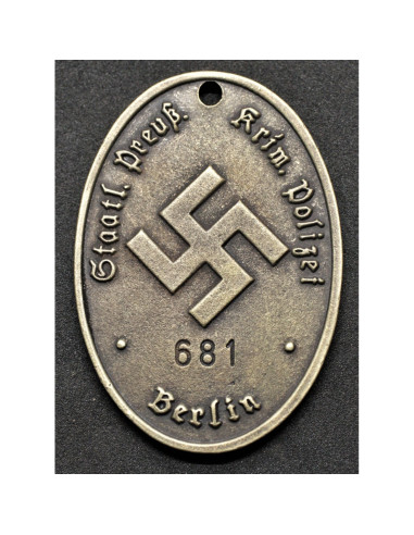 Prussian police ID tag