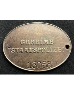 Prussian police ID tag 2