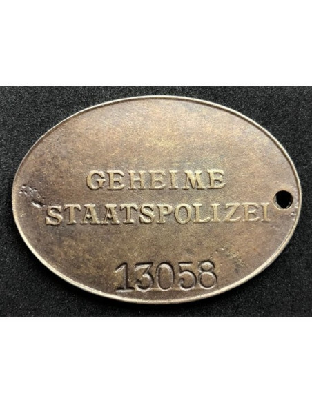 Prussian police ID tag