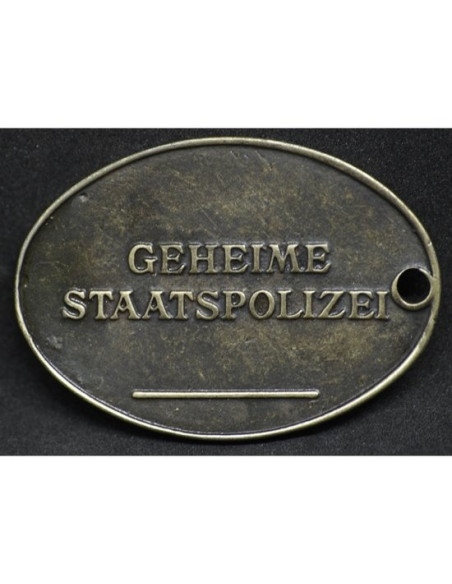 Gestapo identiteitsplaatje type 2
