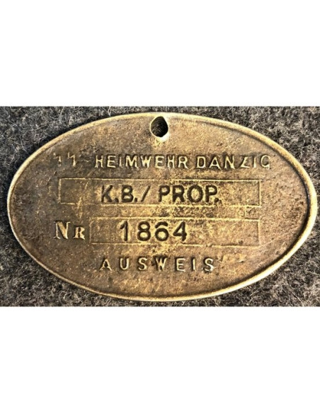 étiquette d'identité Heimwehr Dantzig
