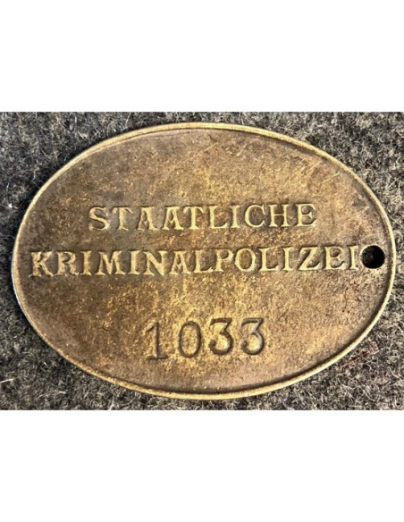 Kriminalpolizei identiteitsplaatje