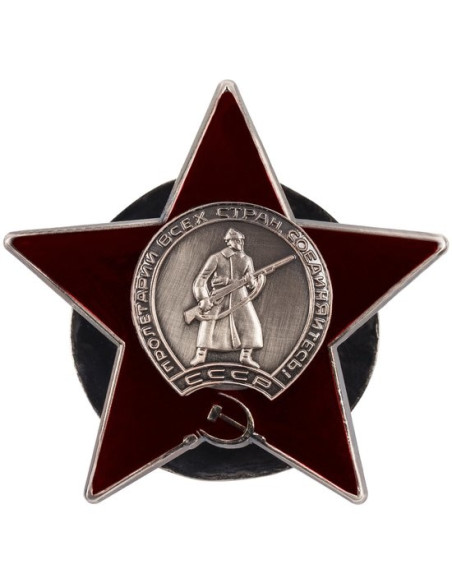 badge rouge étoiles
