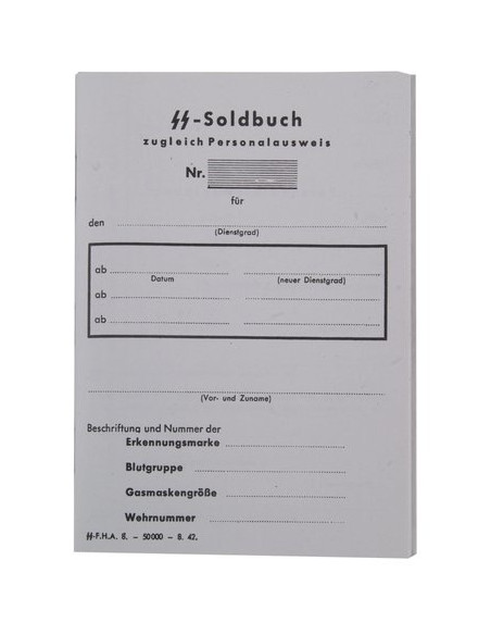 Waffen SS paybook