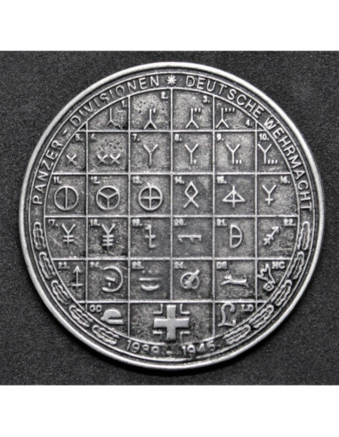 SS en Wehrmacht panzer divisies medaille