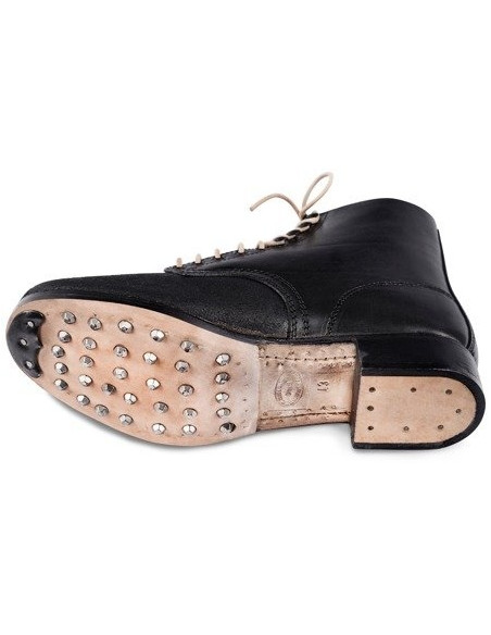 German leather army ankle boots black