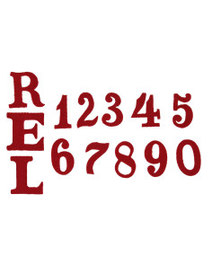 Regiment letter en nummers voor Pickehaube overtrek rood