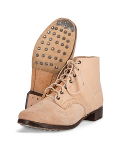 M43 bottes de l'armée en cuir noir allemand non peinte