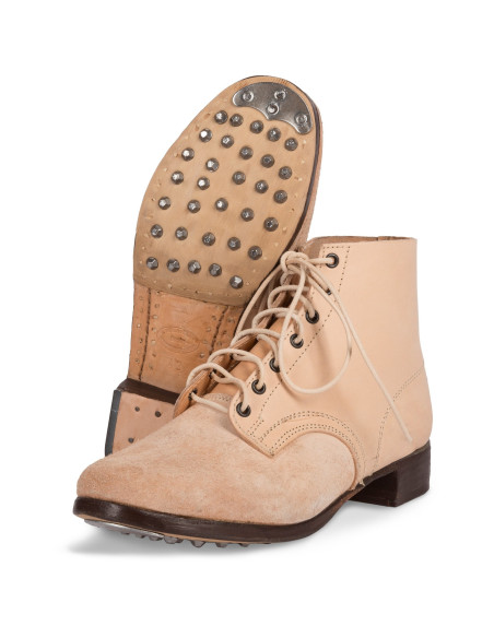 M43 bottes de l'armée en cuir noir allemand non peinte