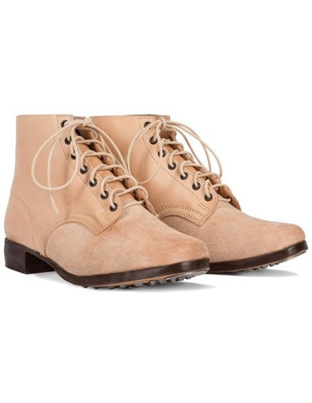 M43 bottes de l'armée en cuir noir allemand non peinte