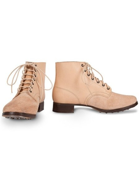 M43 German leather army ankle boots undyed