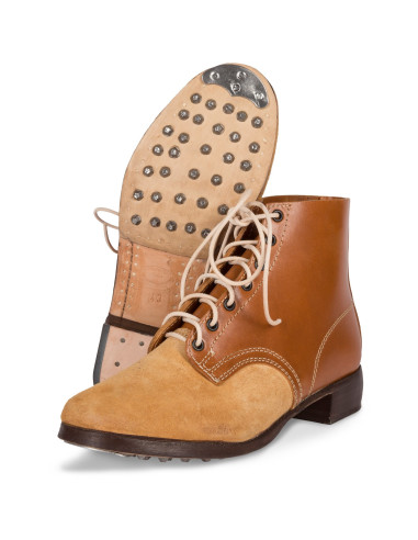 Duitse zwarte leren leger schoenen ongeverfd...