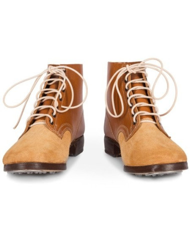 German leather army ankle boots light brown