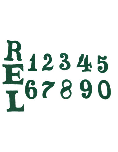 Regiment letter and numbers for Pickelhaube...