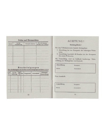 Volkssturm paybook