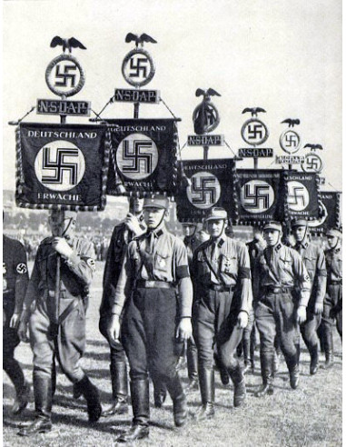 Deutschland Erwache hand sewn banner