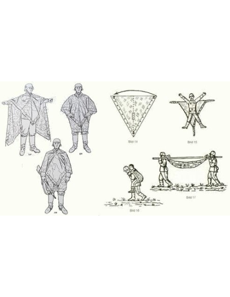 2 in 1 Splittertarn camouflage M31 zeltbahn