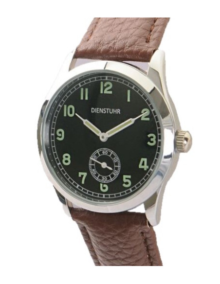 Montre de service de l'armée allemande de la Wehrmacht bracelet brun