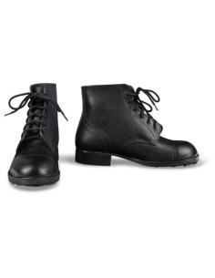 Bottes de l'armée britannique en cuir noir 2