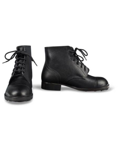 Britse leren leger schoenen zwart