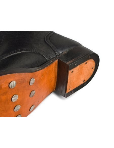 Britse leren leger schoenen zwart