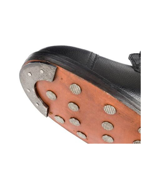 Britse leren leger schoenen zwart