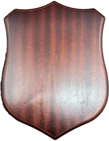 Wooden shield for wall or door decorations