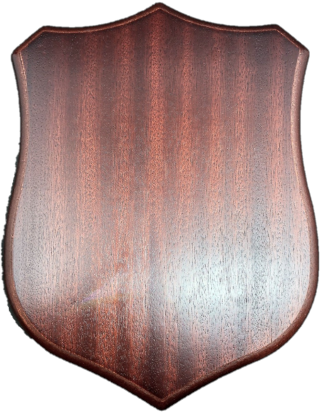 Wooden shield for wall or door decorations