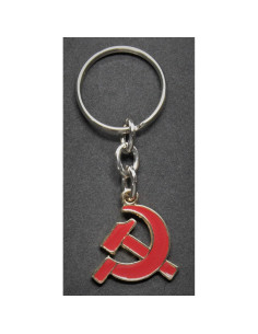 Communist hammer and sickle key ring