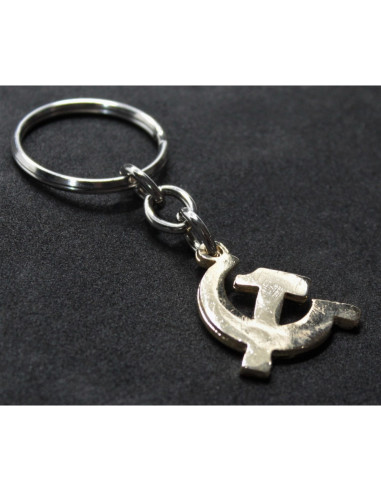 Communist hammer and sickle key ring