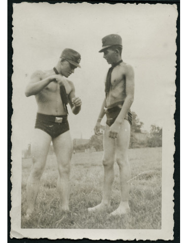 Wehrmacht and SS swimming trunks navy blue