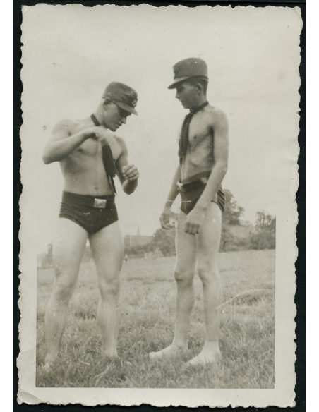 Wehrmacht and SS swimming trunks navy blue