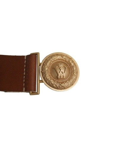 Prussian officer leather belt with buckle