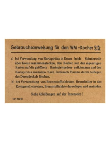 Wehrmacht kocher - cuisinière portable