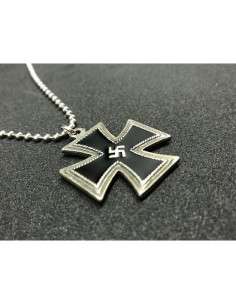 Iron cross swastika necklace