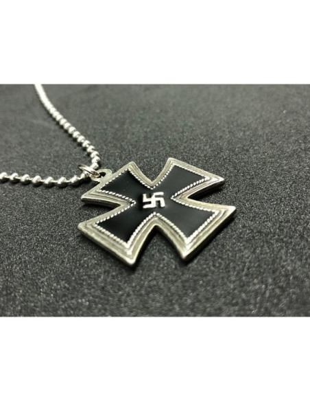Iron cross swastika necklace